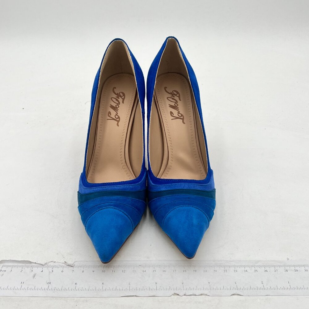 Xyd Blue Gradient Wave Pattern Pointed Toe Slip O… - image 3